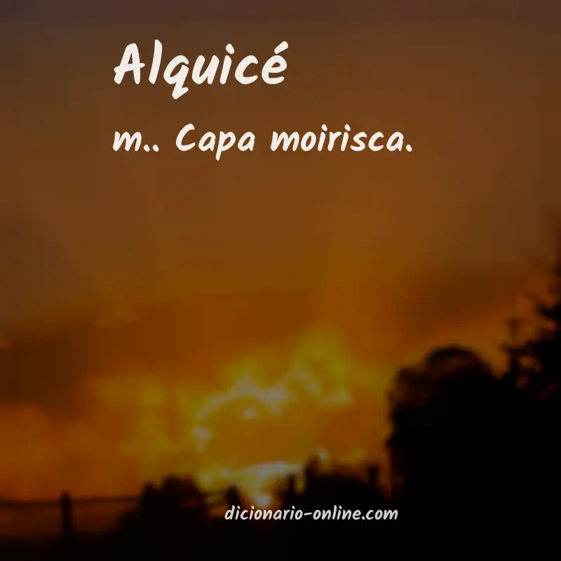 Significado de alquicé