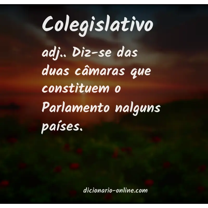 Significado de colegislativo