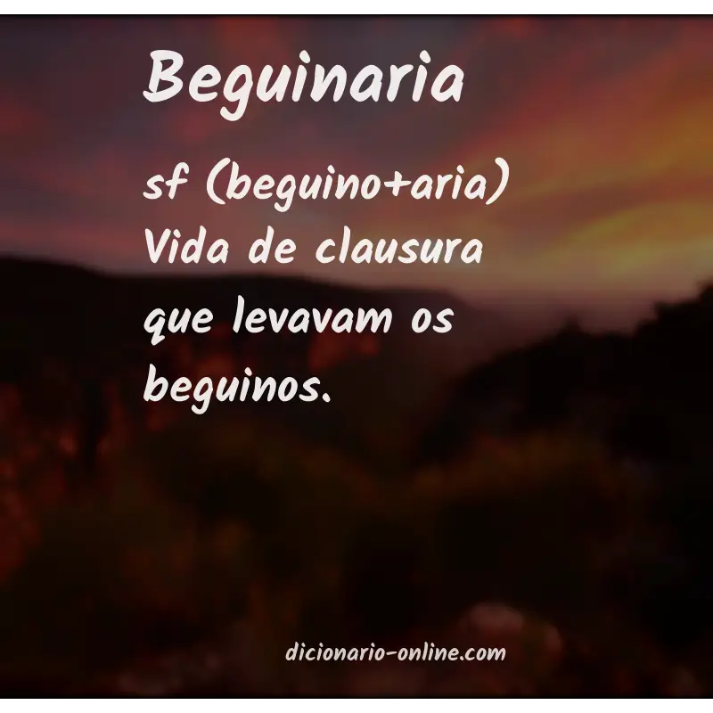 Significado de beguinaria