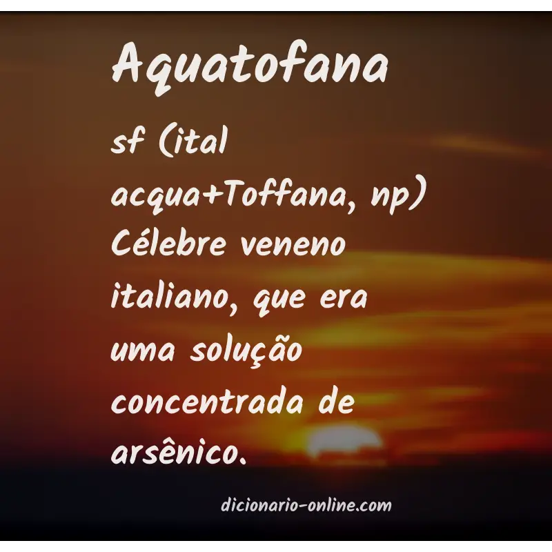 Significado de aquatofana