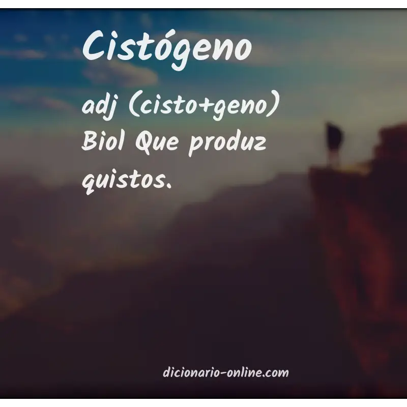 Significado de cistógeno