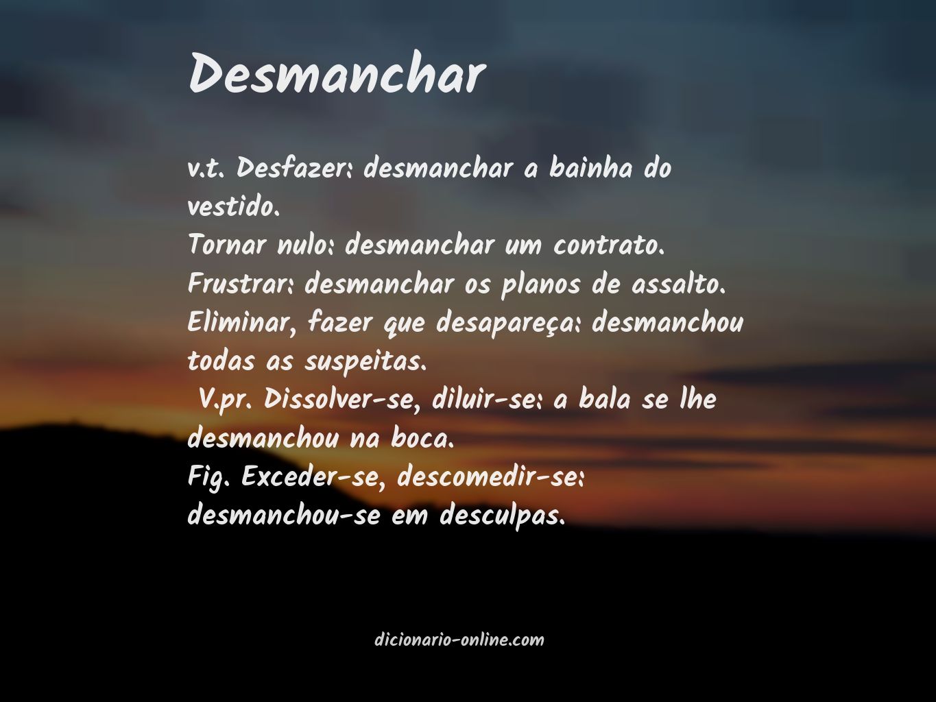 Significado de desmanchar
