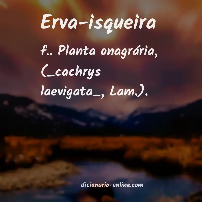 Significado de erva-isqueira