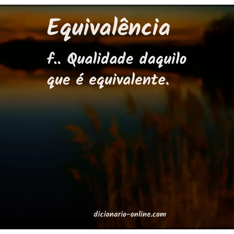 Significado de equivalência