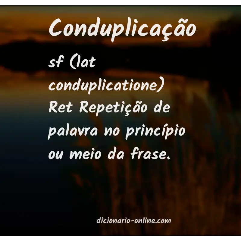 Significado de conduplicação
