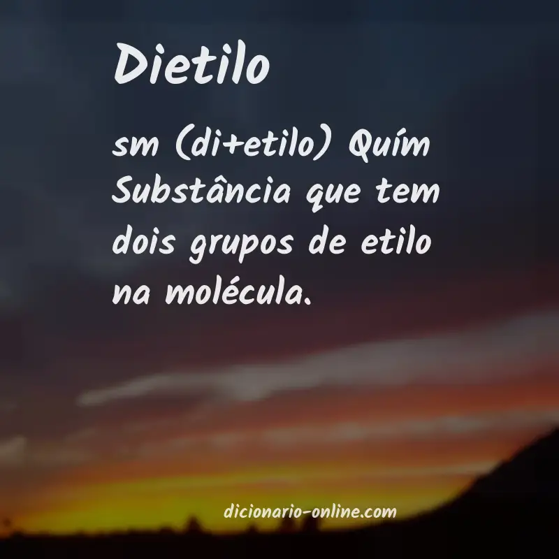 Significado de dietilo