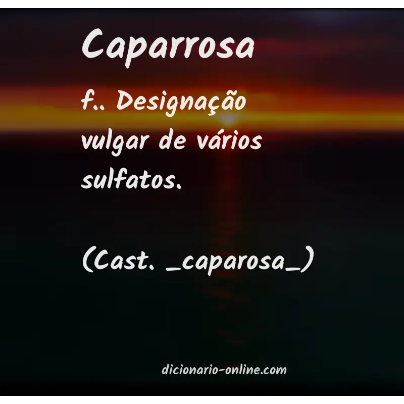 Significado de caparrosa
