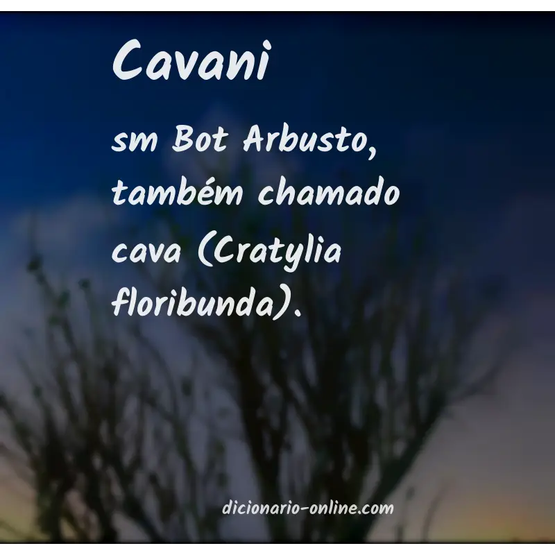 Significado de cavani