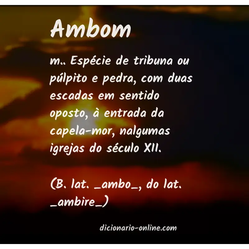 Significado de ambom