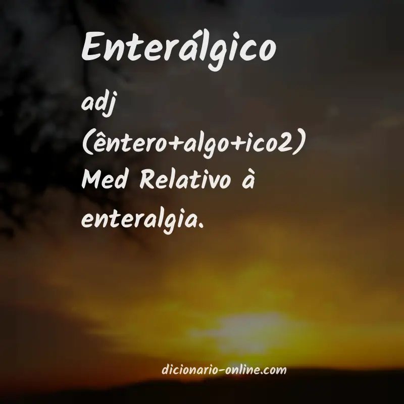 Significado de enterálgico