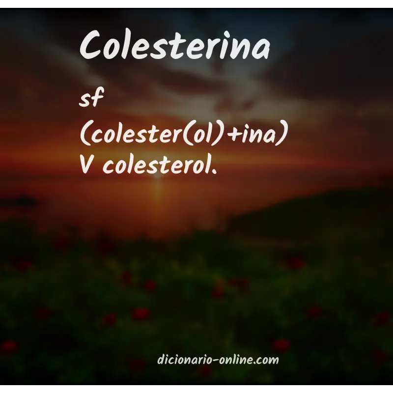 Significado de colesterina