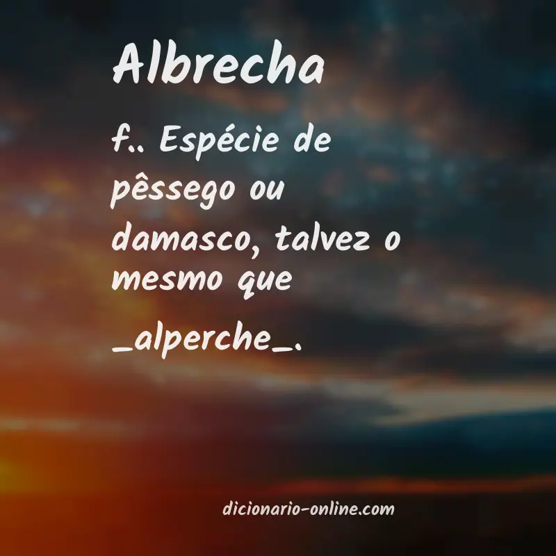 Significado de albrecha