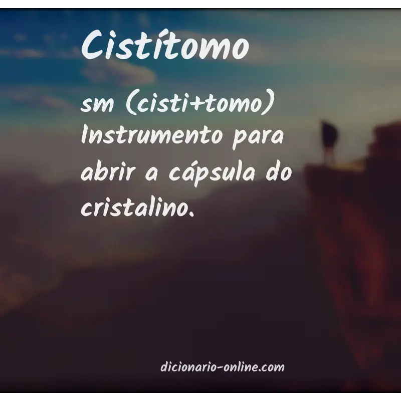 Significado de cistítomo