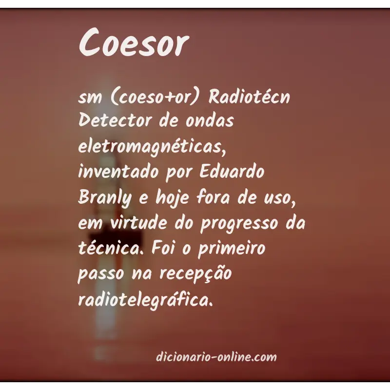 Significado de coesor