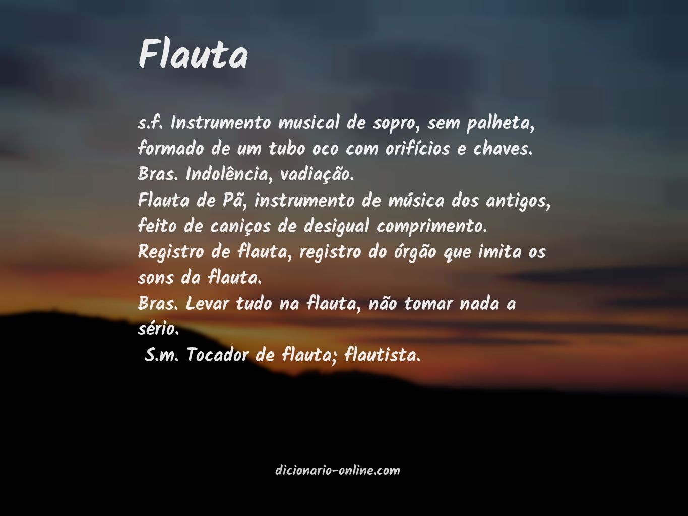 Significado de flauta