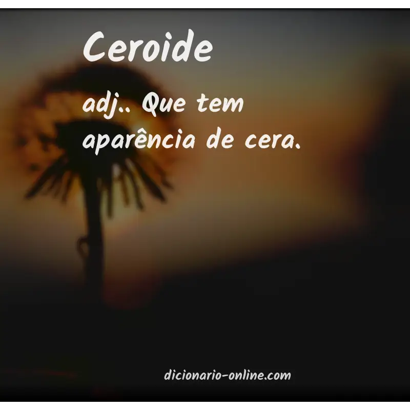 Significado de ceroide