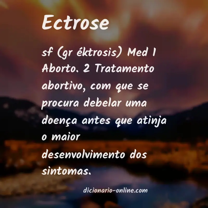 Significado de ectrose