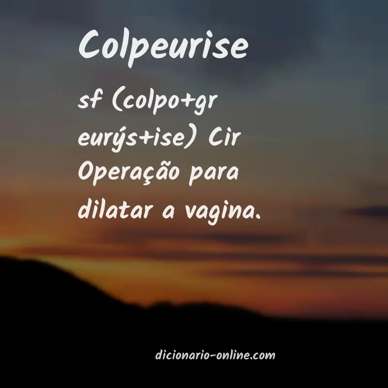 Significado de colpeurise