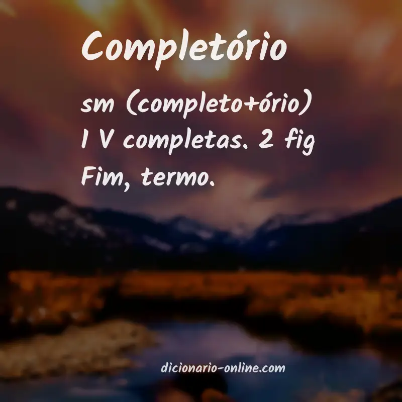 Significado de completório