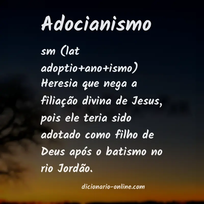 Significado de adocianismo
