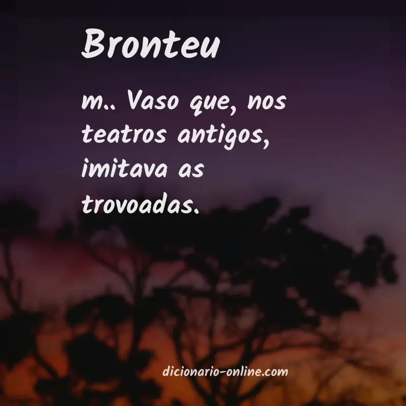 Significado de bronteu