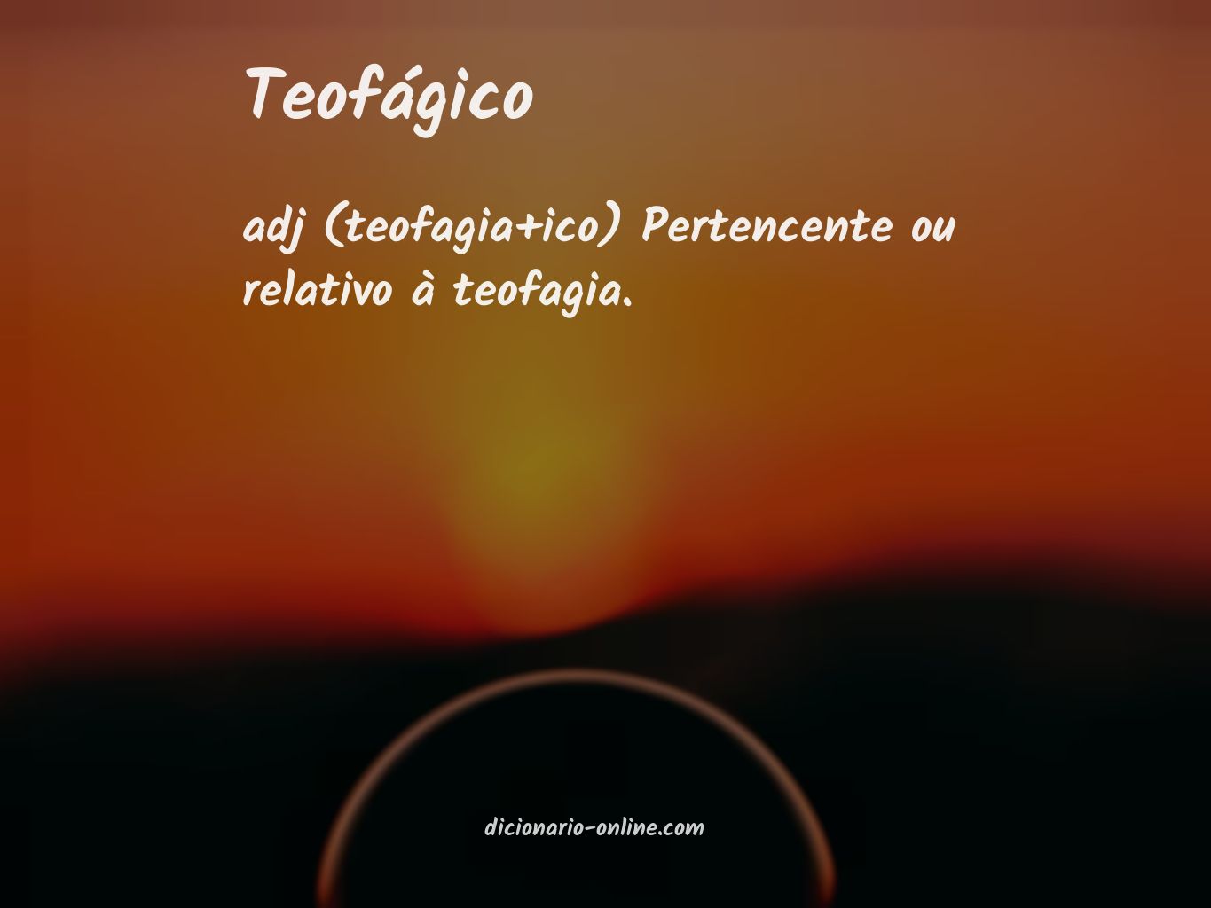 Significado de teofágico