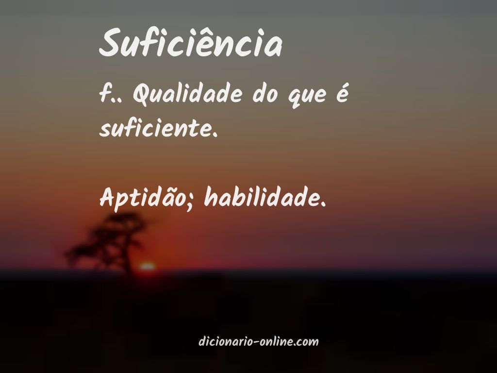 Significado de suficiência