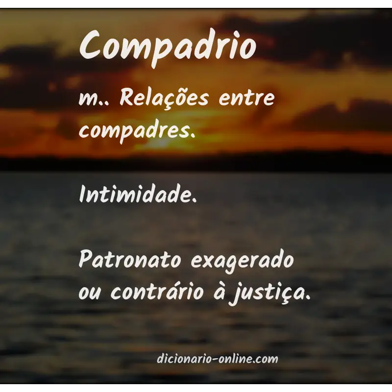 Significado de compadrio