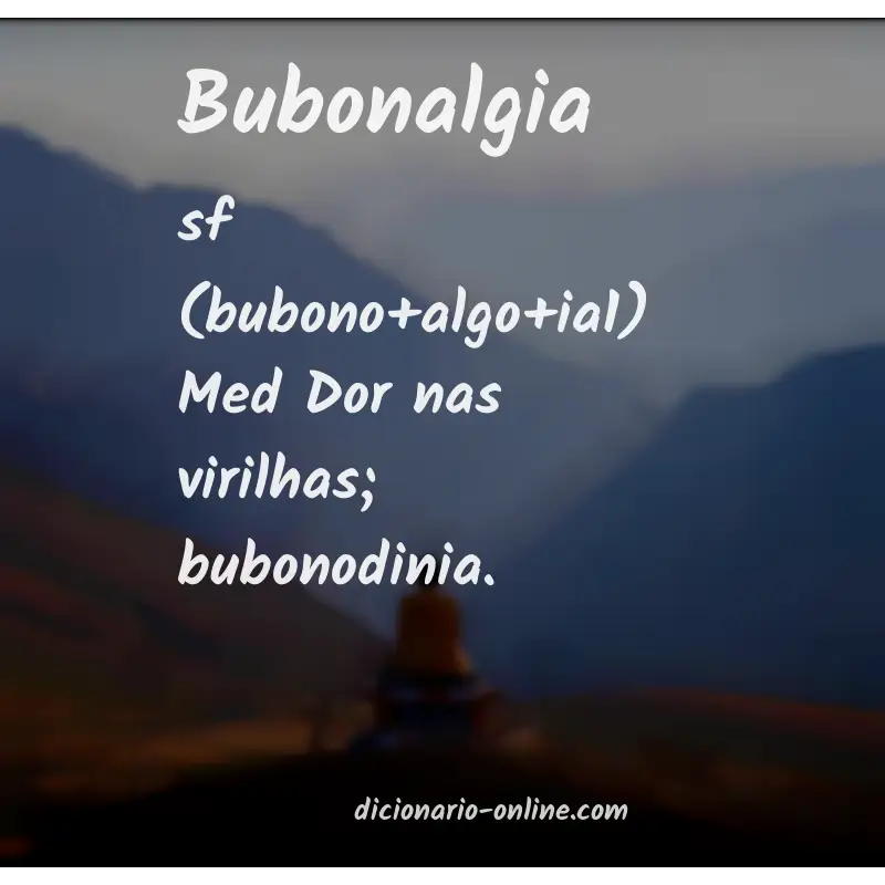 Significado de bubonalgia
