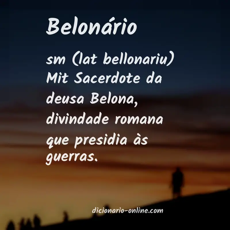 Significado de belonário