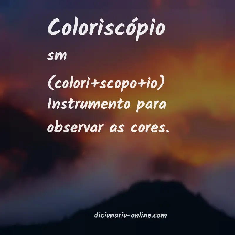 Significado de coloriscópio