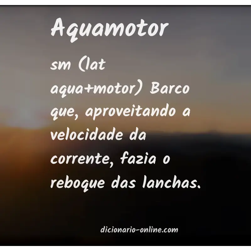 Significado de aquamotor
