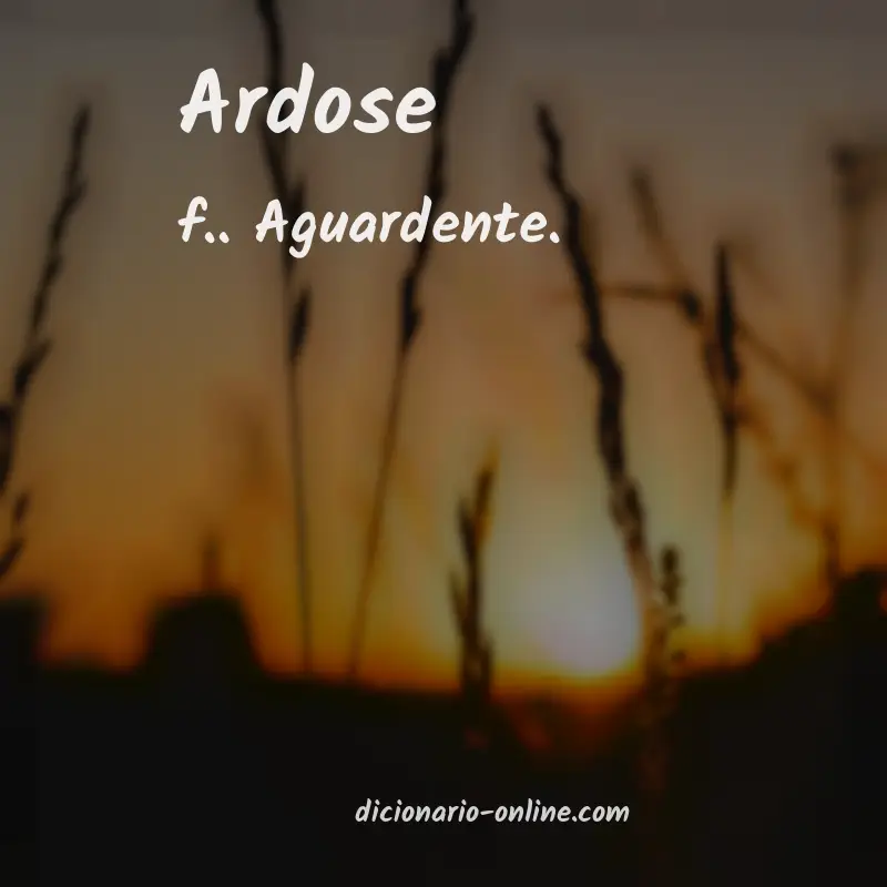 Significado de ardose