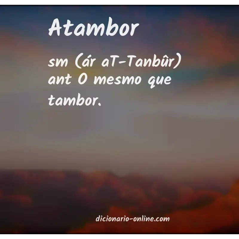 Significado de atambor