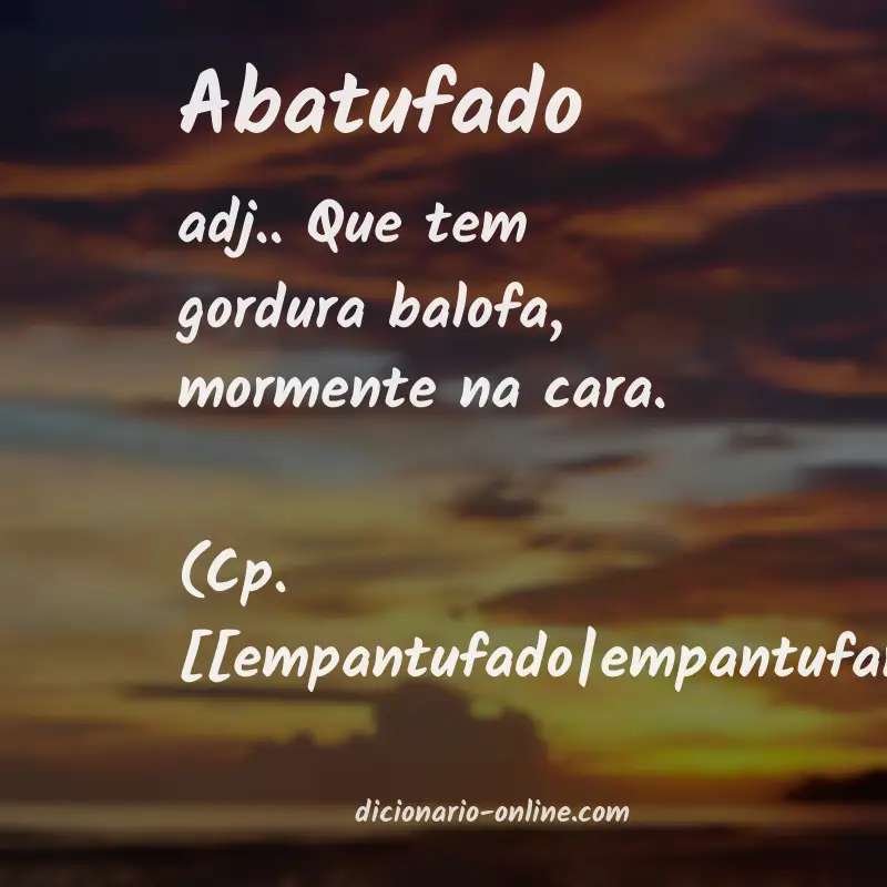 Significado de abatufado