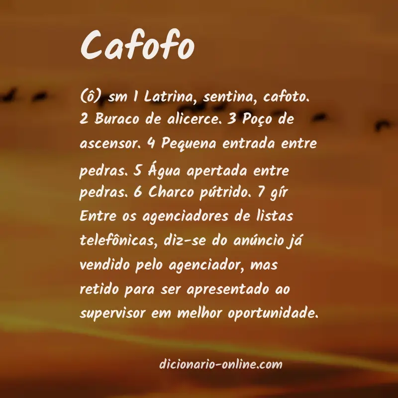 Significado de cafofo