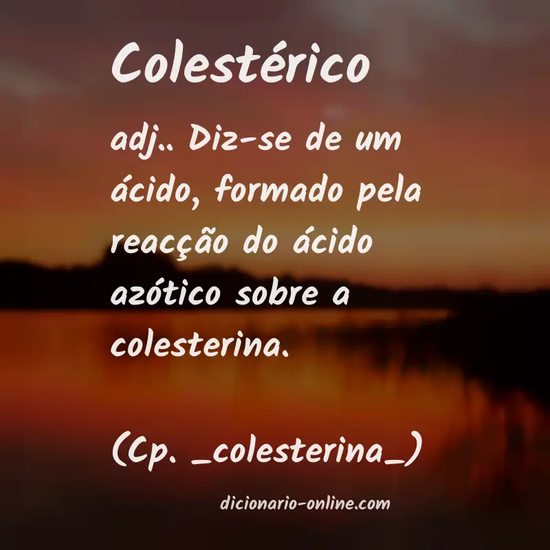 Significado de colestérico