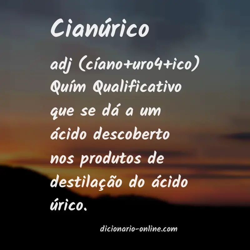 Significado de cianúrico