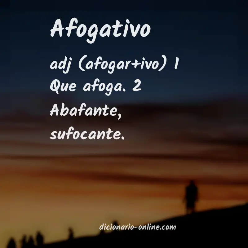Significado de afogativo