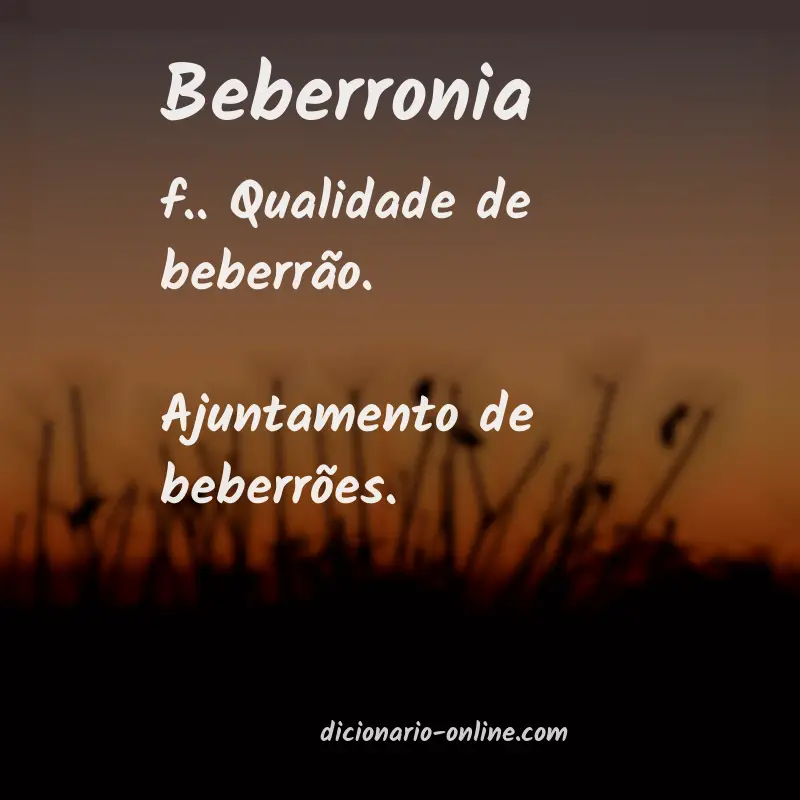 Significado de beberronia