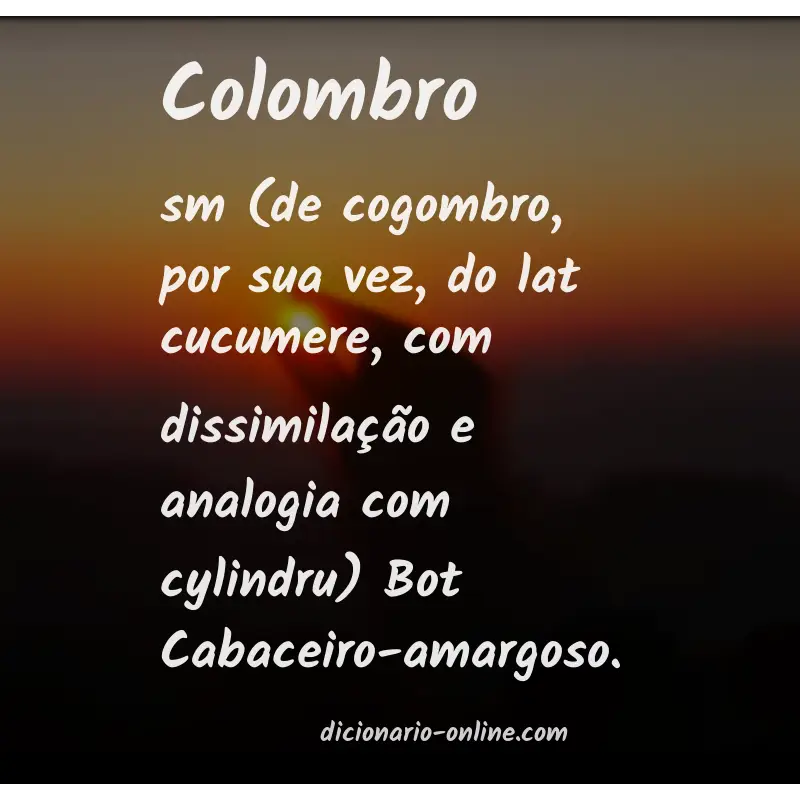 Significado de colombro