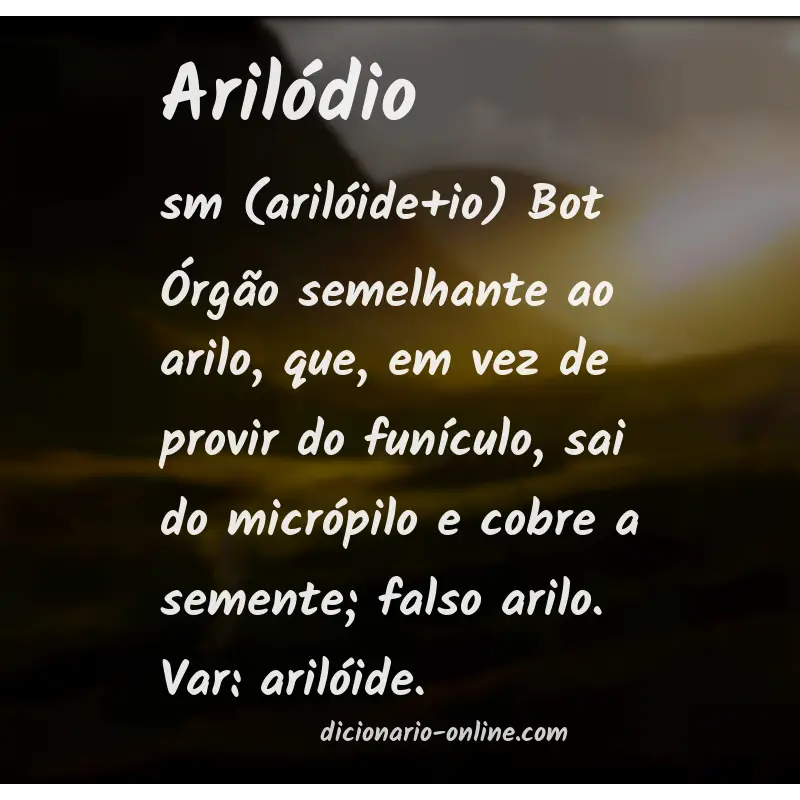 Significado de arilódio
