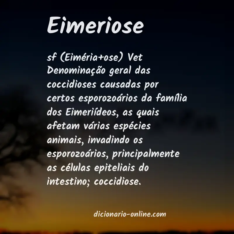 Significado de eimeriose