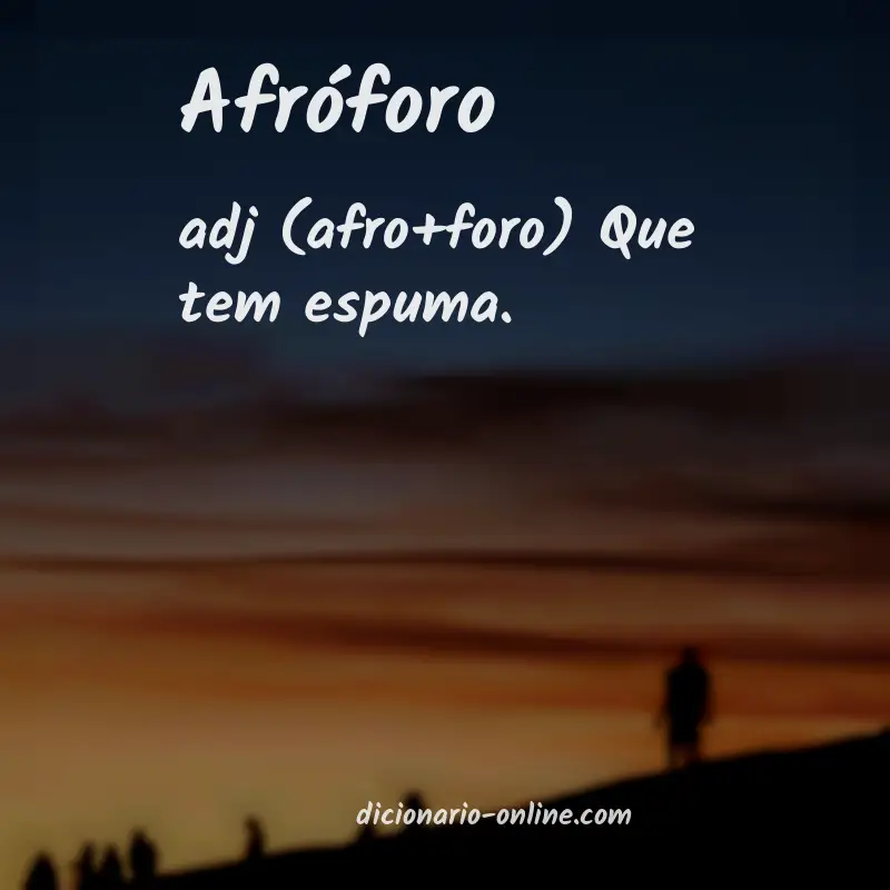 Significado de afróforo
