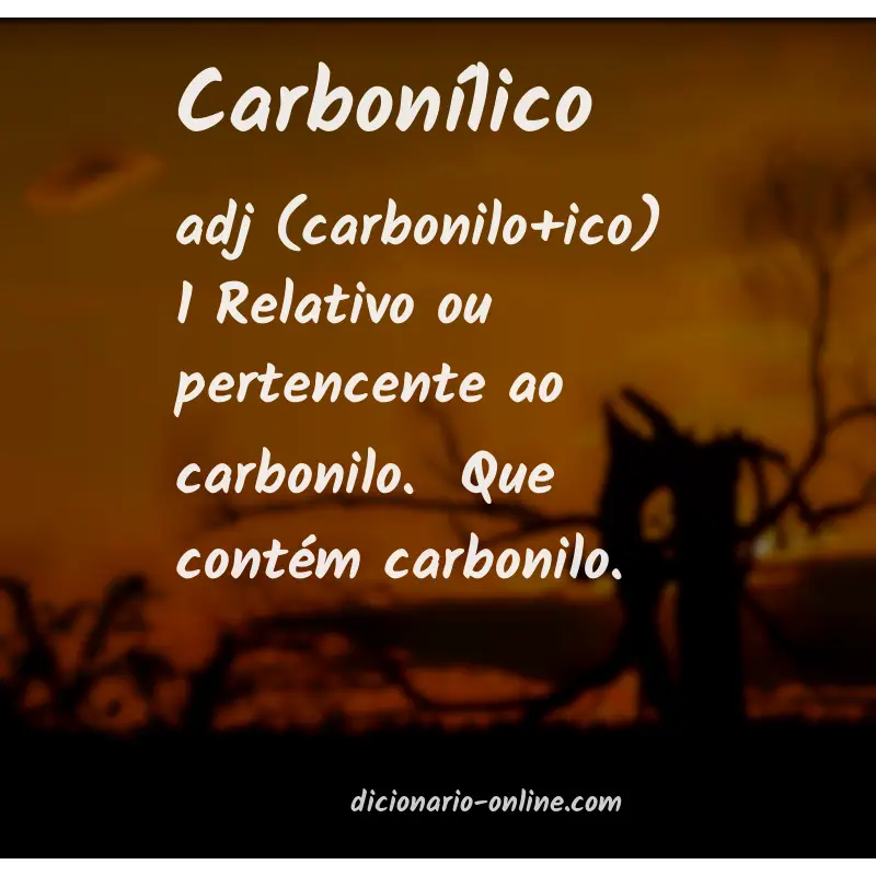Significado de carbonílico