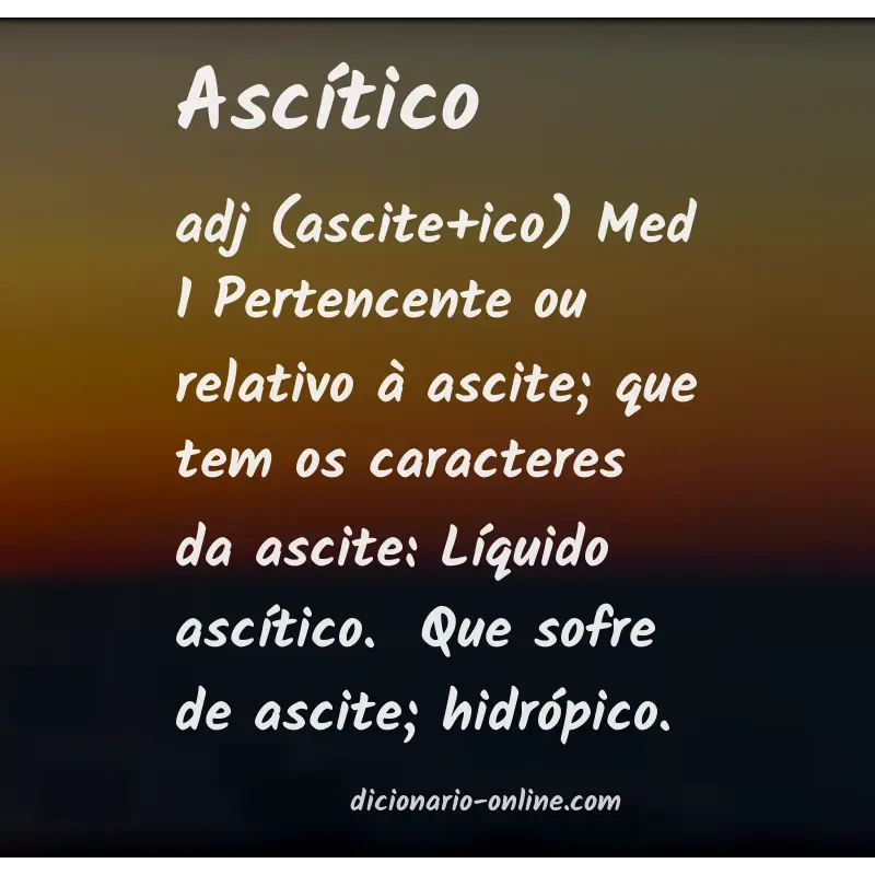 Significado de ascítico