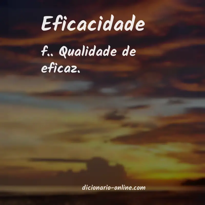 Significado de eficacidade