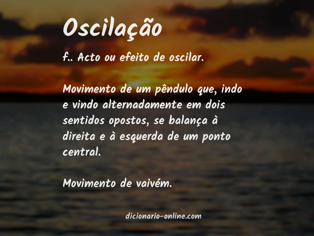 Significado de oscilação