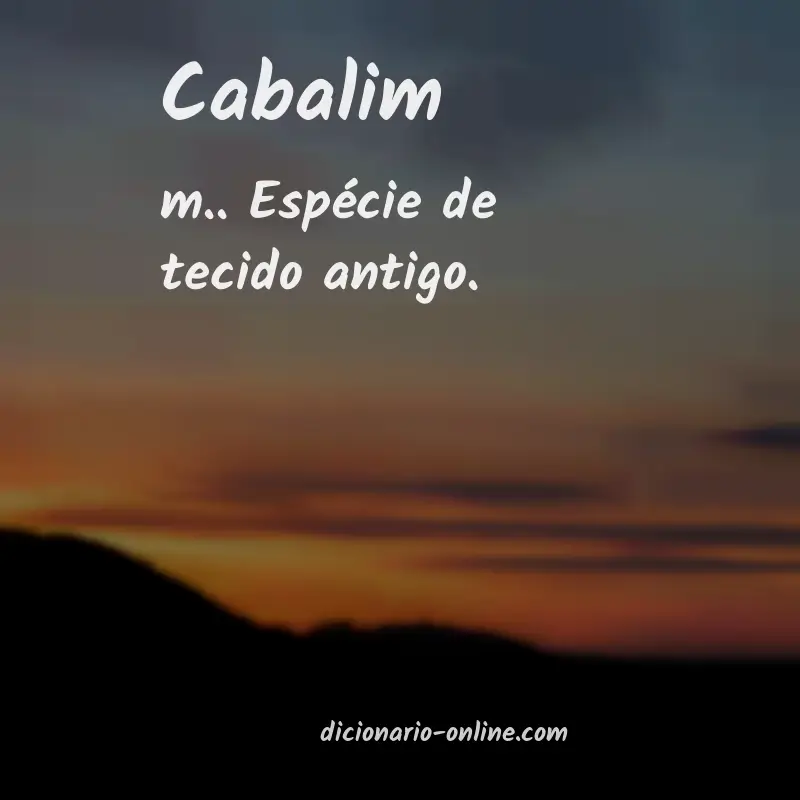 Significado de cabalim