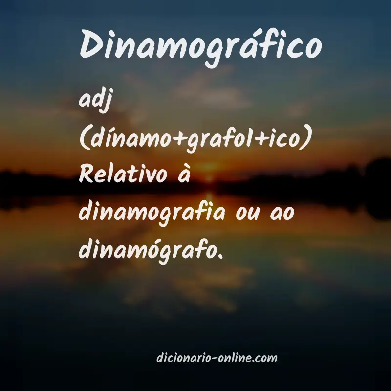 Significado de dinamográfico